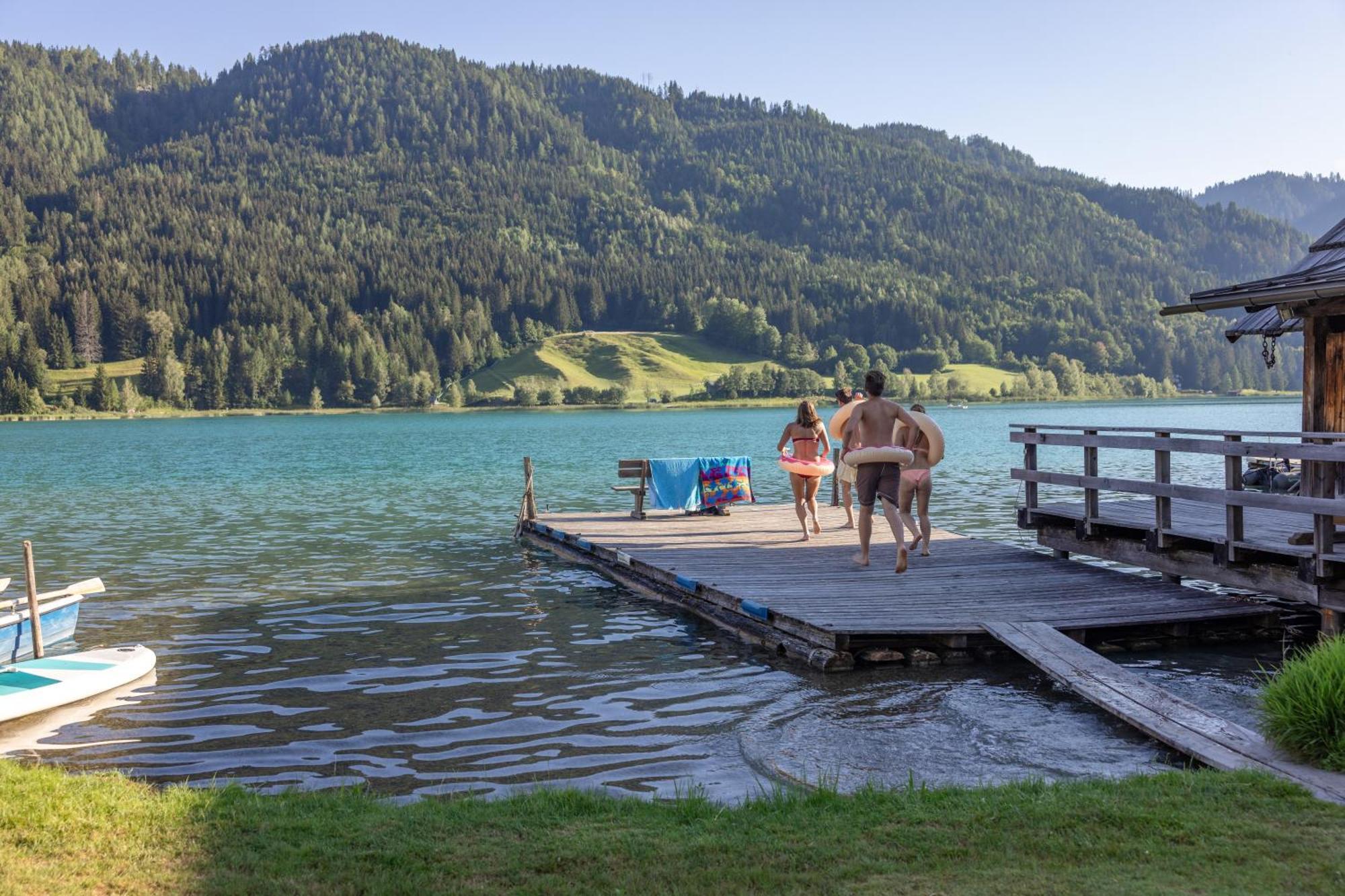 Hotel Ferienhof Hoffmann Weissensee Exterior foto